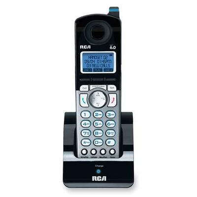 Phone Handset,6.0,f/2-Line Cordless Sys.,Trilingual,Black