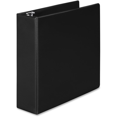3 Ring Binder,w/Label Holder,3" Cap.,11"x8-1/2",Black