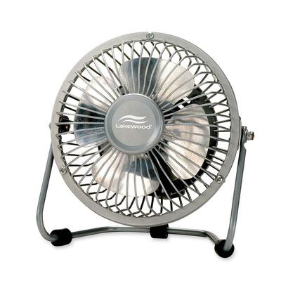 High Velocity Fan, 4", 1-Speed, 6-1/2"x3"x7-1/2", Metallic