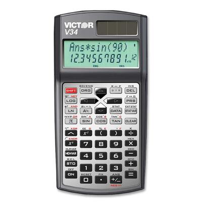 10-Digit Scientific Calculator,Dual Power,3-1/4"x6-1/4"x3/4"