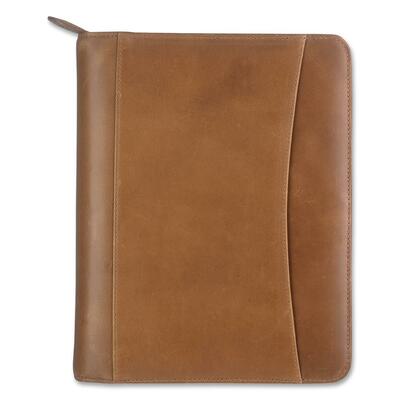 Mgmnt Binder, w/ Zipper, 7-Ring, Classic, 5-1/2"x8-1/2", Tan