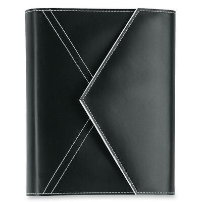 Mgmnt Bndr,Snap Clsre,6-Ring,Compact,4-1/4"x6-3/4",Black