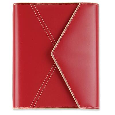 Mngmnt Bndr,Snap Clsre,6-Ring,Compact,4-1/4"x6-3/4",Red