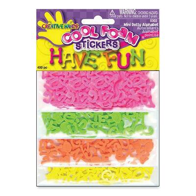 Foam Dotty Alphabet Stickers, 400 per Pack, Assorted