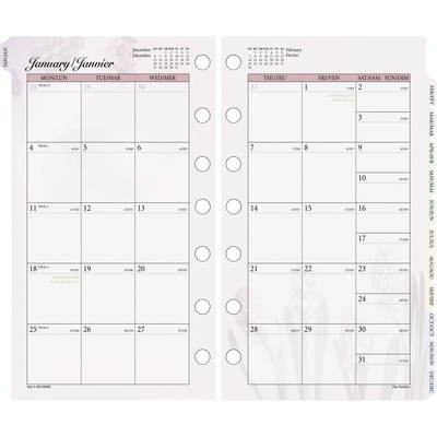 Calendar Page Refills,2009,Jan-Dec,7PH,2PPM,6-3/4"x3-3/4"
