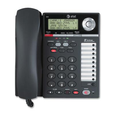 Speakerphone,w/Call Waiting/CID,2-Line,100 Name Mem,Charcoal