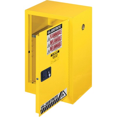 Flammable Liquids Cabinet,Single Door,18"x23-1/4"x35",Yellow