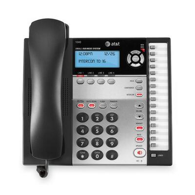 Business Phone Sys.,Corded,4-Line,Expandable,Black/White