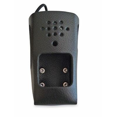 2-Way Radio Holster,Leather,2-3/4"x1-3/4"x4-3/4",Black