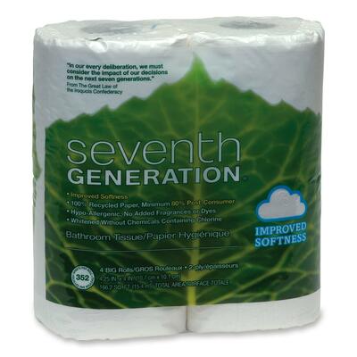 Bathroom Tissue,2-Ply,400 Sheets/RL,4 per Pack,Unscented,White