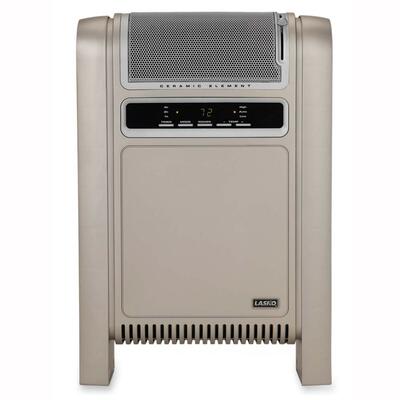 Ceramic Heater,Adjustable Thermostat,17"x6-1/2"x25",Gray