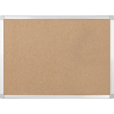 Cork Board, w/ Mount Hardware, 6'x4', Aluminum Frame
