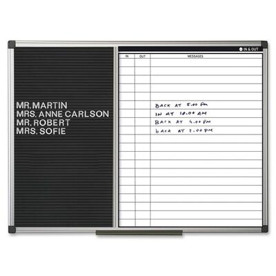 Planner Board, Magnetic/Dry-erase,3'x2',Aluminum Frame