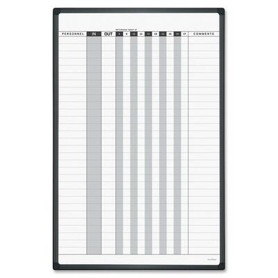 36 Row Vertical Plnr,Magnetic/Dry-erase,3'x2',Aluminum Frame
