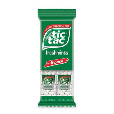 Breath Mints, Reclosable Dispenser, 6 per Pack, Freshmint