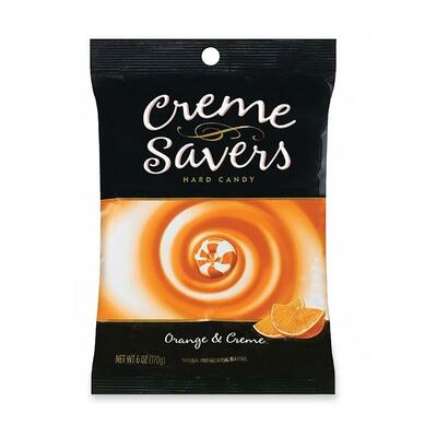 Creme Savers Candies, Orange/Cream, 6oz