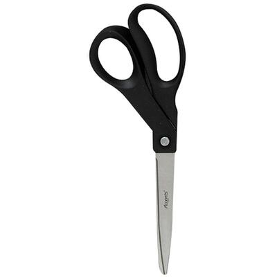 Office Accents Scissors, 8" Full Length, Black Handles