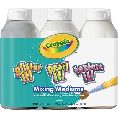 Mixing Mediums, Glitter/Pearl/Texture, 3 per Pack, Assorted