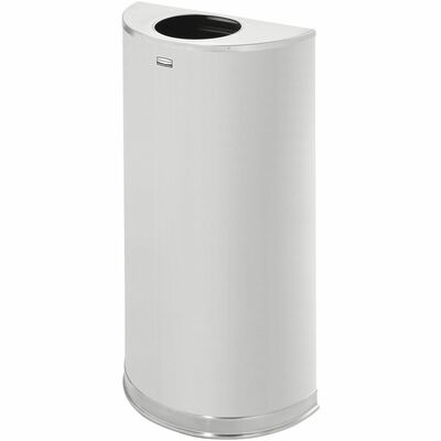 Half Round Receptacles,Open Top,18"x9"x32",12 Gal.,STST
