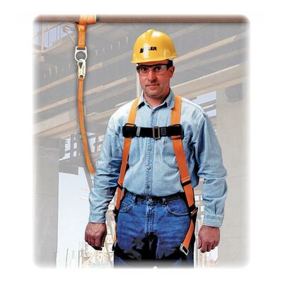 Fall Protection Kit,310 lb. Cap.,1-6' Lanyard,1-6' Connector