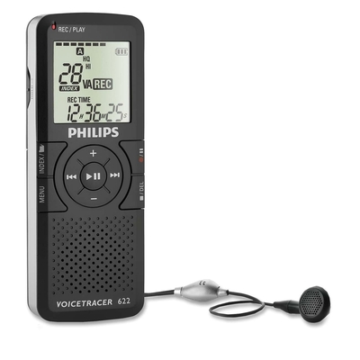 Digital Voice Tracer, 256MB, 1-1/7"x3/4"x4-1/4", Black