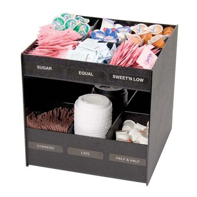 Revolving Condiment Organizer,12 Cmpmnt,12"x11-3/4"x12",BK