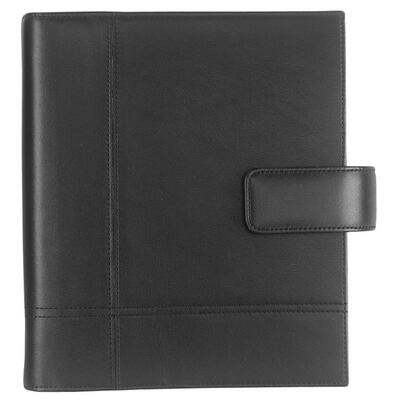 Mgmnt Binder,Snap Closure,7-Ring,Classic,5-1/2"x8-1/2",Black