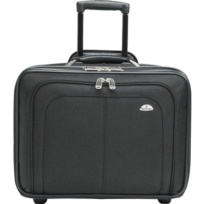 Rolling Notebook Case,Retractable Handle,14"x9"x17-1/2", BK