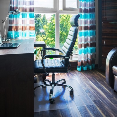 Hard Floor Chairmat,Smooth Back, Rectangular,48"x79", Clear
