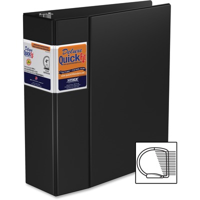 Commercial Binder, D-Ring, 4 ", 4-1/4"x11-1/4", Black