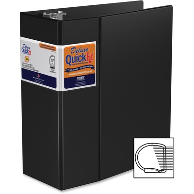 Commercial Binder, D-Ring, 5 ", 4-1/4"x11-1/4", Black