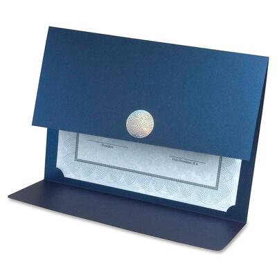 Certificate Holders,12-1/2"x9-3/4",3 per Pack,MetallicMajesticBlue