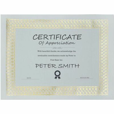Bond Certificates, 11"x8-1/2", 100 per Pack, Classic Gold Foil