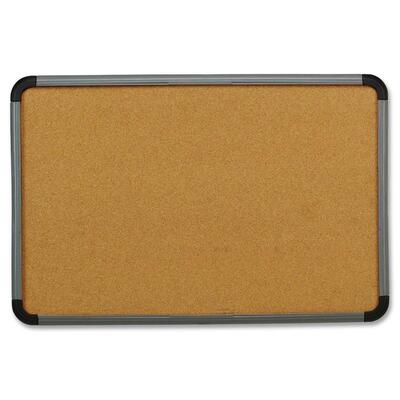 Cork Board, Contemporary, 36"x24", Aluminum Frame