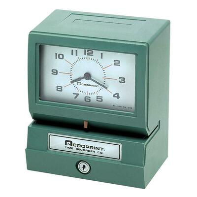 Electric Print Time Recorder,Records Day Of Week/0-23 Hours
