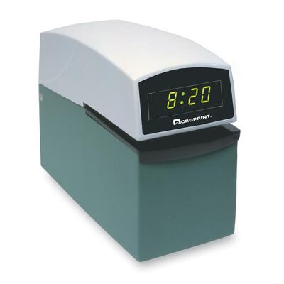 Digital Time Stamp W/Digital Face, Putty Top/ Green Base