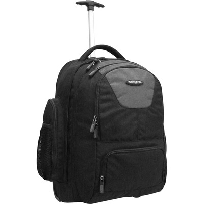 Wheeled Backpack,w/Organizational Pockets,14"x8"x21",Black