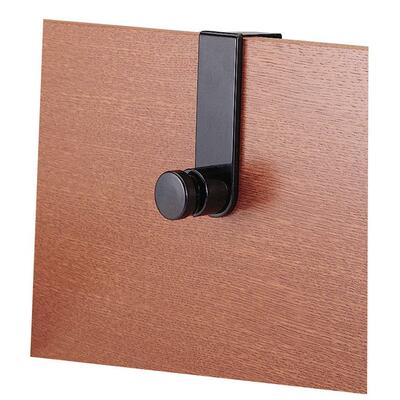 Clothing Hook,Over-the-Door,Single Hook,Fits 1-3/4" Door,BK