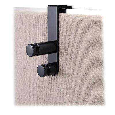 Clothing Hook,Over-The-Panel,Double Hook,Fits Up To 4",Black