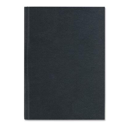 Hardback Cover, Steel Spine, 40 Capacity, 11"x8-1/2", Black