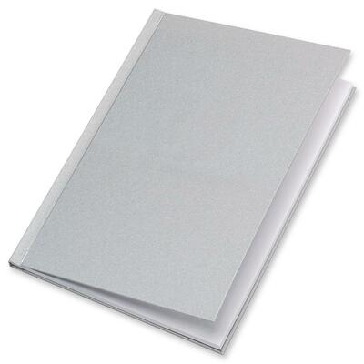 Hardback Cover,Steel Spine,55 Capacity,11"x8-1/2",Aluminum