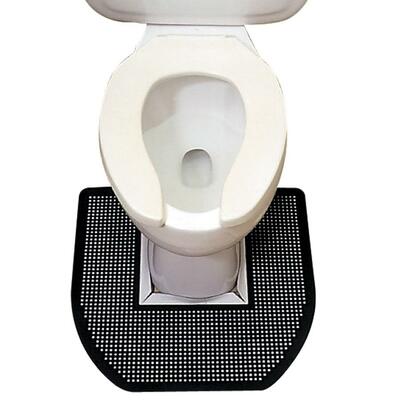 Commode Floor Mat, Disposable, Charcoal Black