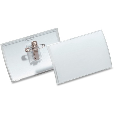 Badges, Combi Clip, 3-3/4"X2-1/4", Key B, 25 per Pack, Clear