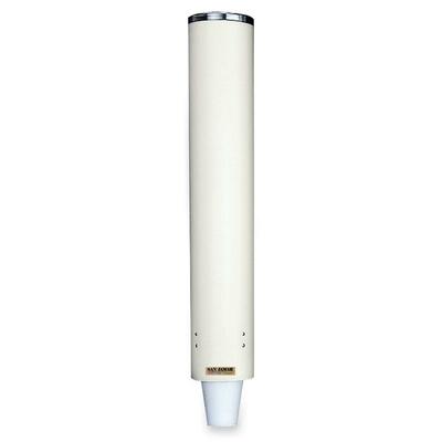 Foam Cup Dispenser, Self-Adjusting, 4-10oz, White