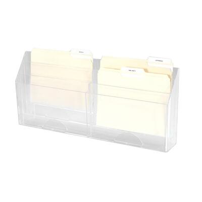 6 Pocket Organizer,Letter Size,24-5/8"x2-3/4"x11-1/2",Clear