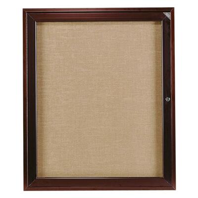 Outdoor Bulletin Corkboard,Locking Door,1-Door,2'x3',15/16"D