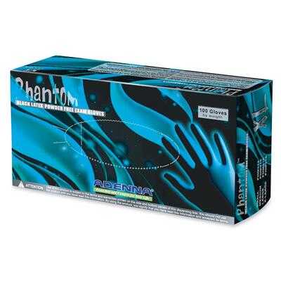 Examination Gloves,Latex Powder-free,Medium,100/BX,Black