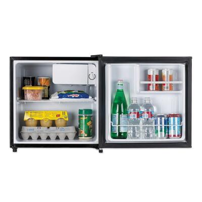 Refrigerator, 1.7 Cu Ft., 18-5/8"x17-3/4"x19-3/8", Black