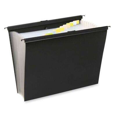13-Pocket Expanding File, 11-13/16"x3/4"x9-11/16", Black