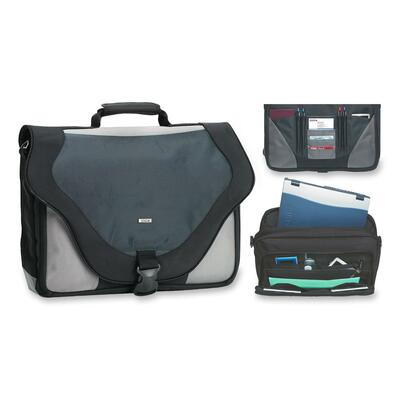 Laptop Messenger Bags,Holds 17" Laptop,17"x3"x12-3/4",BE